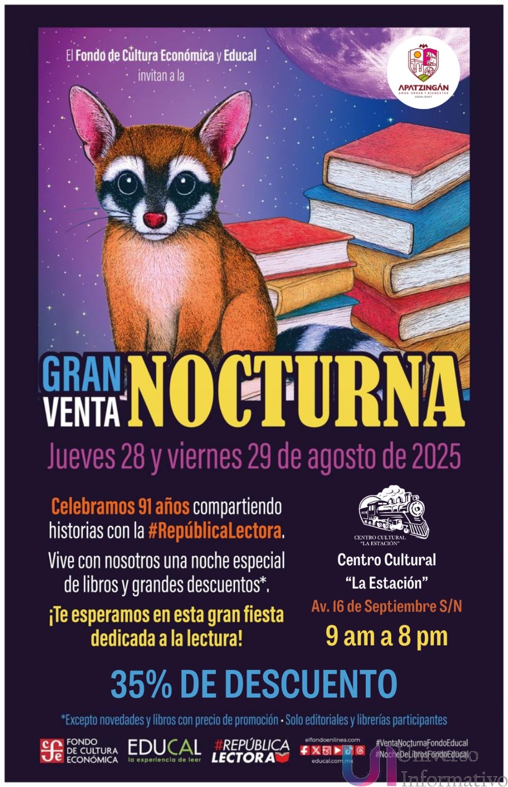 Apatzingán impulsa la lectura con descuentos especiales en la Gran Venta de Libros