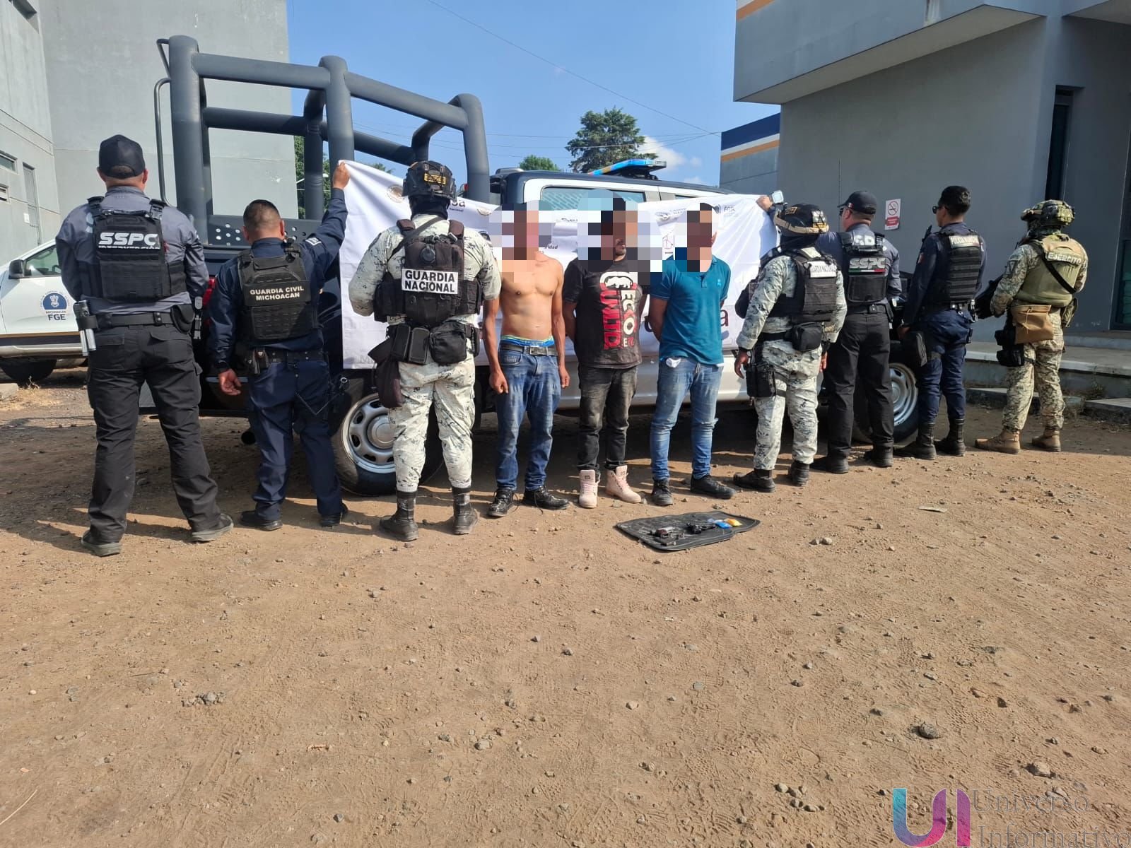 Aseguran a tres presuntos implicados en privación ilegal de la libertad de una mujer en Uruapan