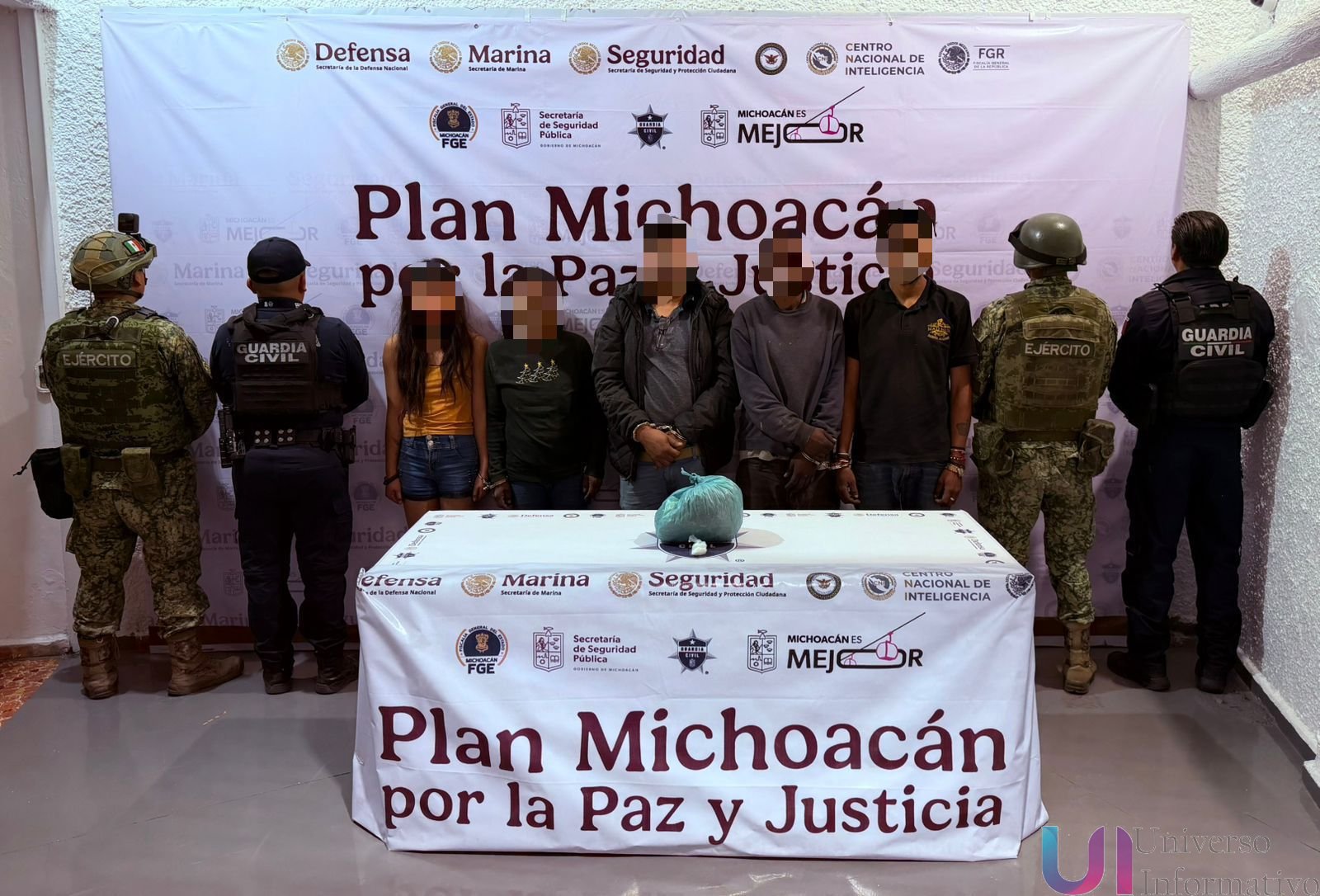 SSP detiene a 5, uno de ellos presunto integrante de banda que robaba vehículos en Morelia