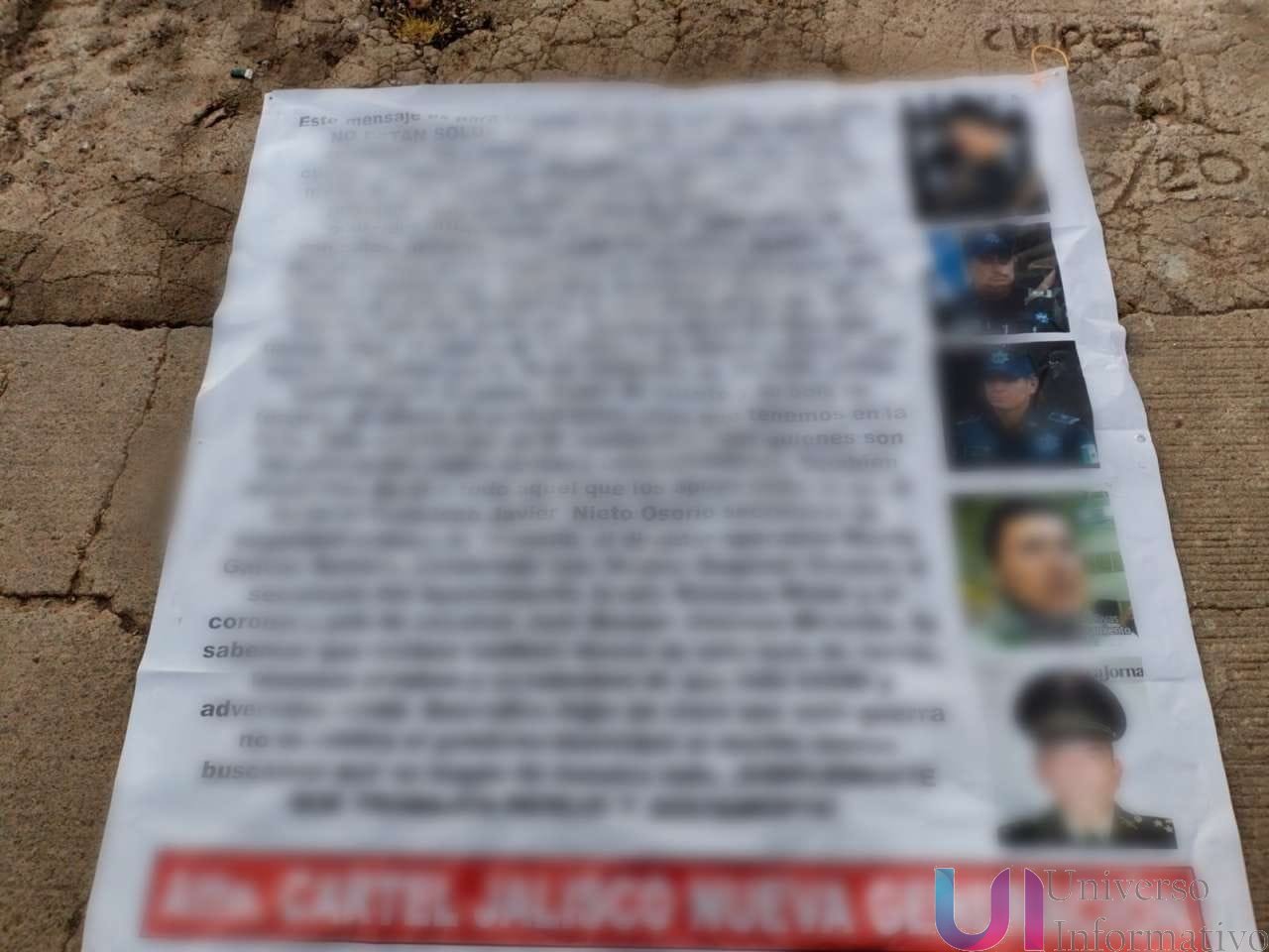 Aparecen narcomantas en distintos puntos de Uruapan; autoridades las retiran