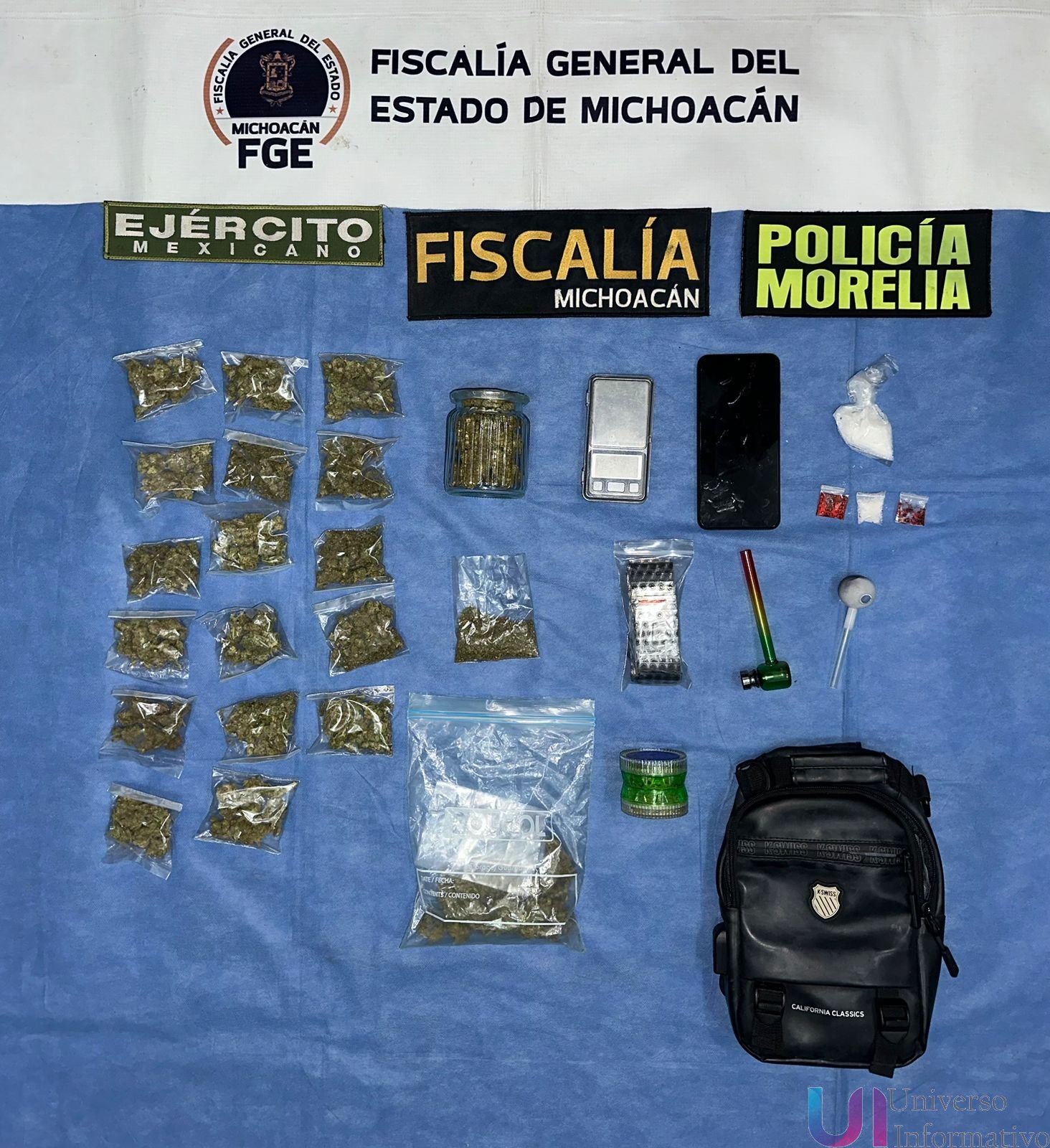 FGE ejecuta cateo en el fraccionamiento Campo Nubes y asegura más de 400 dosis de narcótico; hay una mujer detenida