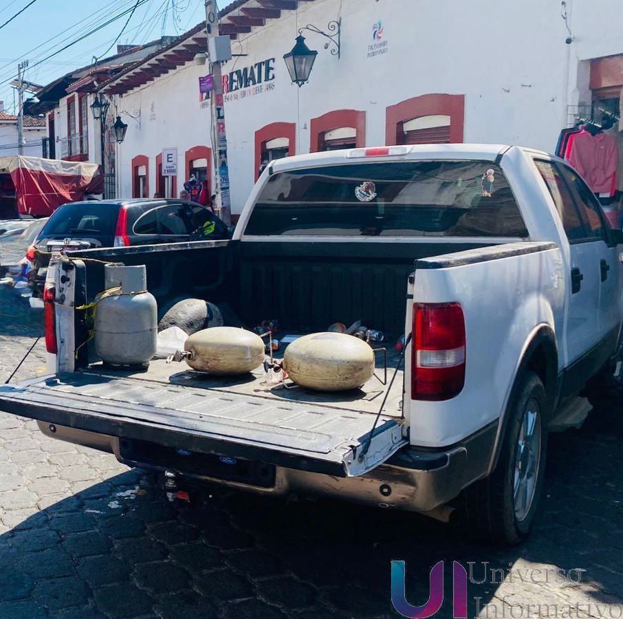 Moviliza fuga de gas a cuerpos de emergencia en inmediaciones del mercado Morelos en Tacámbaro