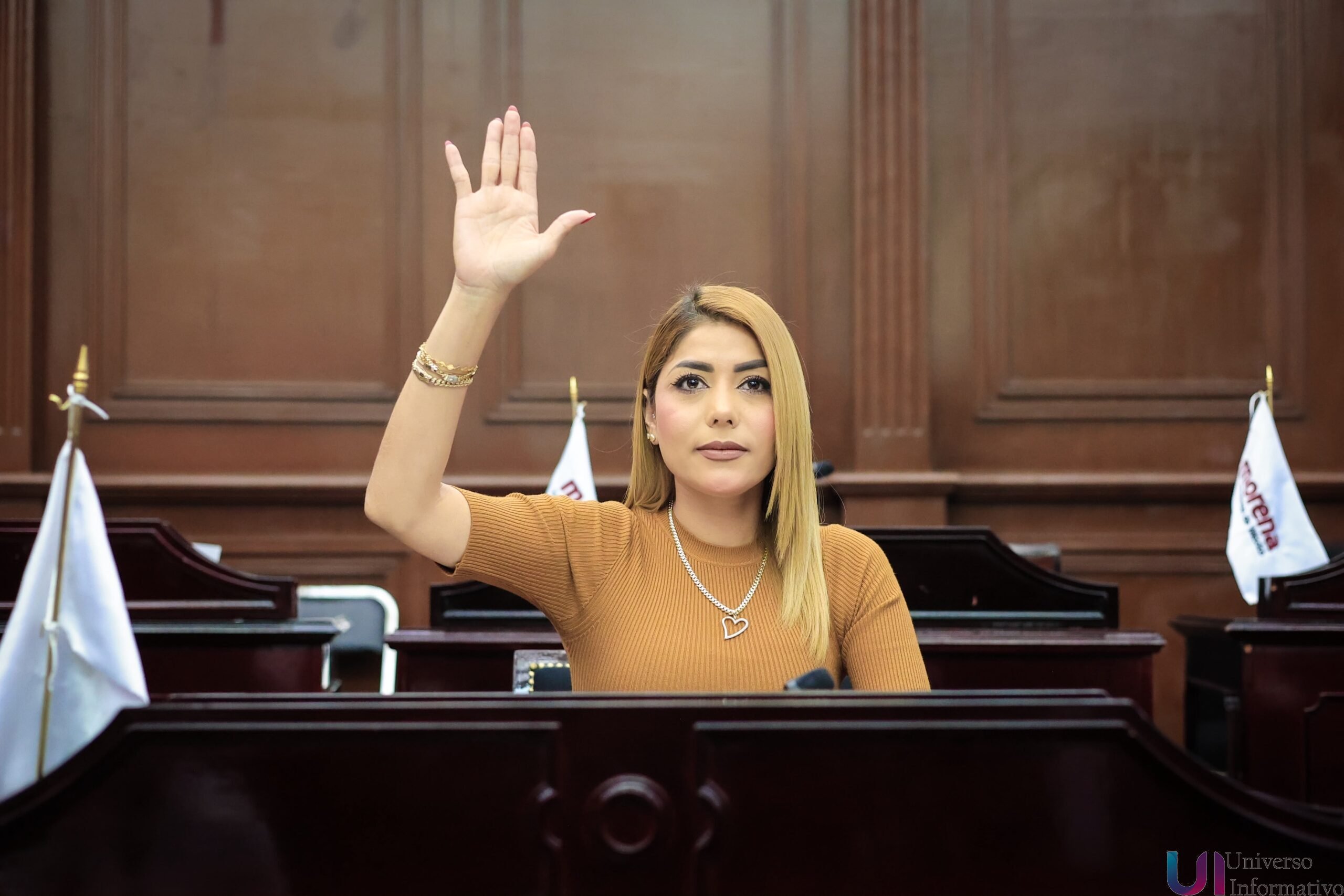 Sandra Garibay llama a los tres niveles de gobierno a reforzar acciones de seguridad en Apatzingán.